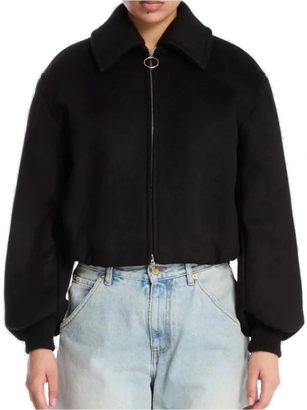 Acne Studios Black Zip-Front Bomber Jacket - Picture 11 of 11